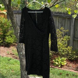 Exc J Crew black lace dress
